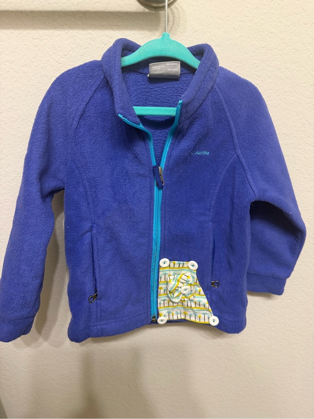 Columbia Purple Fleece Jacket with Teal Trim size 3T